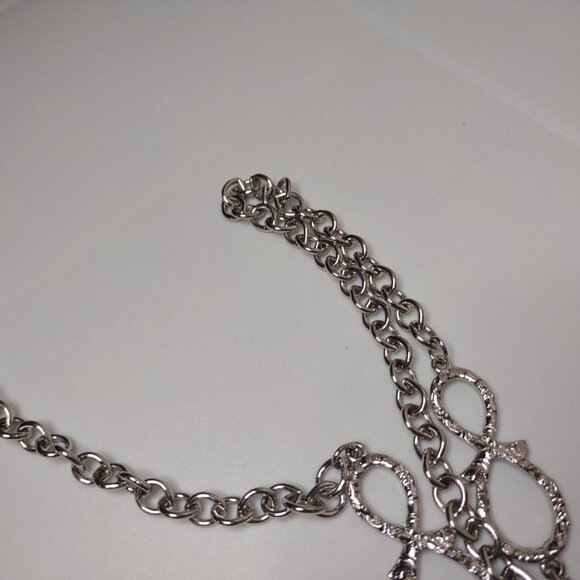 Long 57 Inch Silver Tone Emmons Necklace - Picture 10 of 11